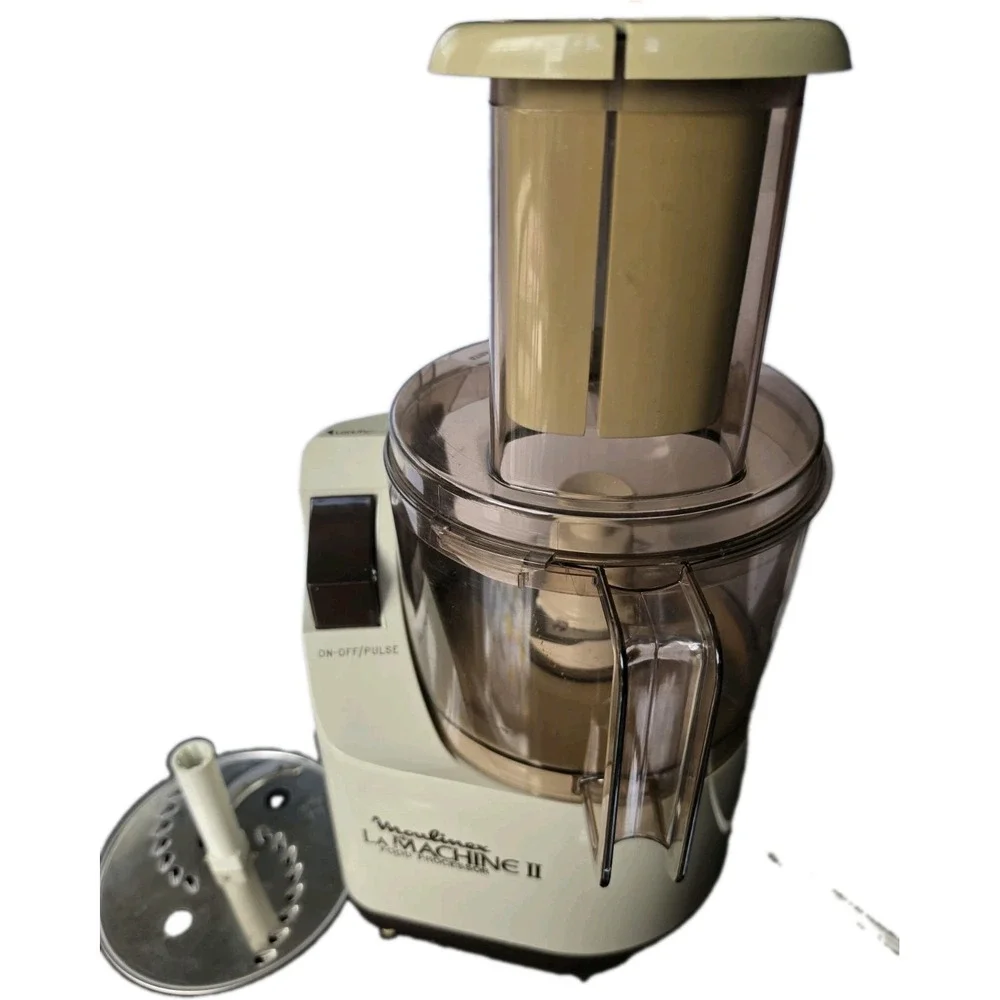 Moulinex La Machine II Food Processor 3 Cup w/ Bowl Lid Feed Tube Pusher